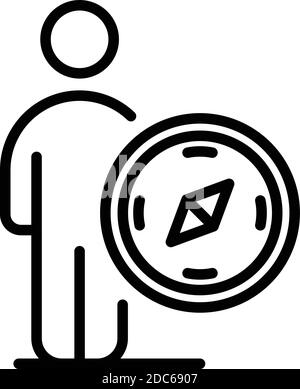 Mentor teach navigation icon. Outline mentor teach navigation vector icon for web design isolated on white background Stock Vector