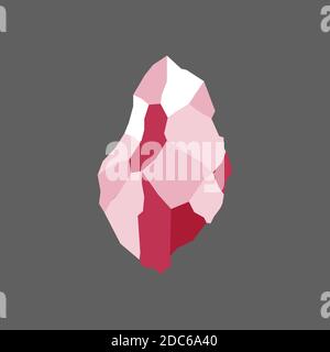 Crystal. Isolated object. Vector illustration in a flat design. Stock Vector