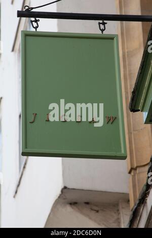 The Jigsaw sign hanging above a shop in Oxford in the UK, taken on the 15th of September 2020 Stock Photo