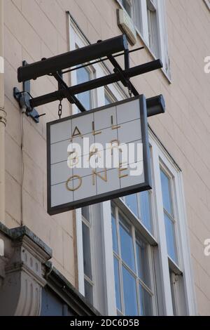 The All Bar One sign hanging above a bar in Oxford in the UK, taken on the 15th of September 2020 Stock Photo