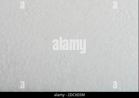 White Foam Board Close Up, Packaging Material. Stock Photo