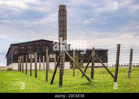 Lublin, Lubelskie / Poland - 2019/08/17: Reconstructed crematorium of Majdanek KL Lublin Nazis concentration and extermination camp - Konzentrationsla Stock Photo