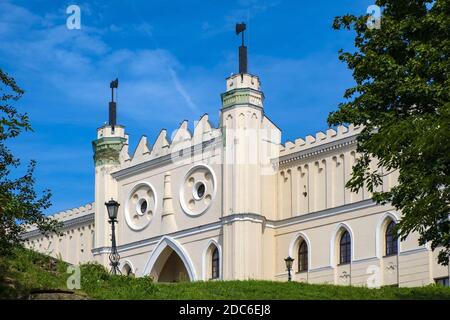 Lublin, Lubelskie / Poland - 2019/08/18: Facade and main entrance of the medieval Lublin Castle royal fortress in historic old town quarter Stock Photo