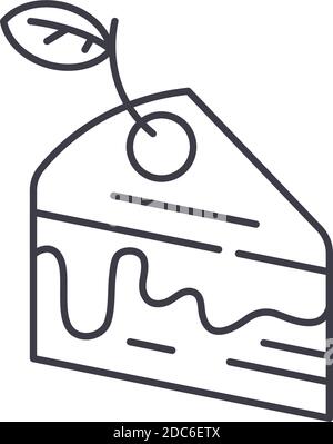 Crepe cake icon, linear isolated illustration, thin line vector, web design sign, outline concept symbol with editable stroke on white background. Stock Vector