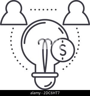 Creator icon, linear isolated illustration, thin line vector, web design sign, outline concept symbol with editable stroke on white background. Stock Vector