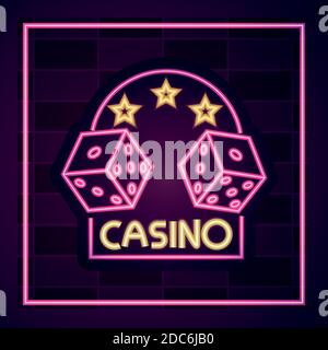 Casino poster with gaming dices and poker cards with spades, hearts, clubs.  Las Vegas casino gaming bets concept with golden letters. Vector poster  with gold glittering light sparkles #1569659