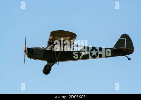 A vintage Piper L-4 Grasshopper observation aircraft Stock Photo