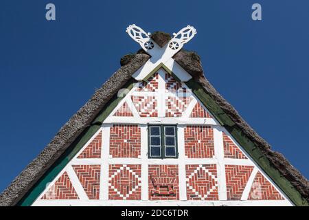 geography / travel, Germany, Lower Saxony, farmhouse in the old country, Wester-Jork, Additional-Rights-Clearance-Info-Not-Available Stock Photo