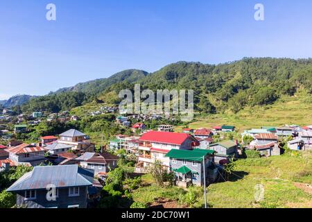 View overlooking th town of Sagada, Philippines Stock Photo