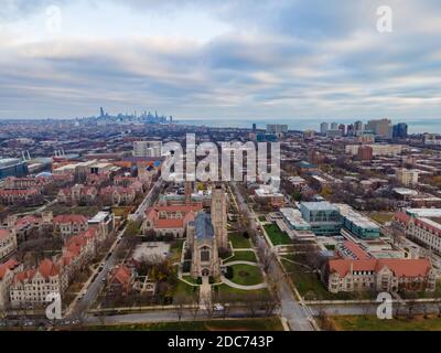 Aerial Views of Loyola Chicago campus Stock Photo