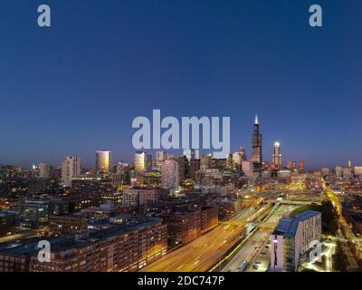 Aerial Views of Loyola Chicago campus Stock Photo