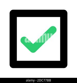 Check mark vector icon. Checkmark right symbol tick sign. approved symbol. isolated on white background Stock Vector