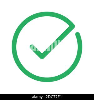 Check mark vector icon. Checkmark right symbol tick sign. approved symbol. isolated on white background Stock Vector