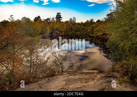 Autumn at Lake Wood, Uckfiled, East Sussex, England, Uk. Stock Photo