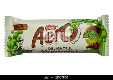 nestle peppermint aero chocolate bar Stock Photo
