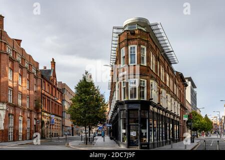 The Exchange Building,  Rutland Street, Leicester, built in 1888 as a block of shops and offices, designed by Leicester architect Stockdale Harrison. Stock Photo