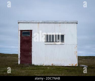 Tiny abandoned house in Iceland Stock Photo