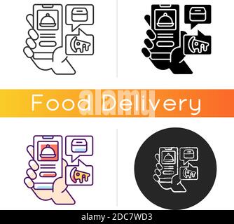 Food delivery app icon Stock Vector