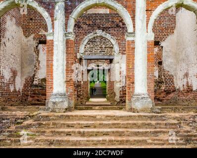 The ruins of Houghton House a mansion near Ampthill in Bedfordshire England UK Stock Photo