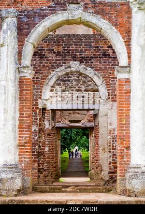 The ruins of Houghton House a mansion near Ampthill in Bedfordshire England UK Stock Photo