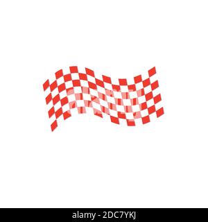 Race flag icon, simple design illustration vector Stock Vector