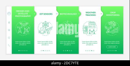 Innovative agriculture technology onboarding vector template Stock Vector
