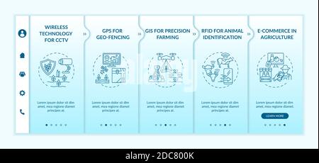 Information technology in agriculture onboarding vector template Stock Vector