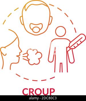 Croup concept icon Stock Vector