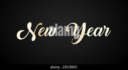 Happy New Year 2021 card eps. New Year Lettering Stock Vector