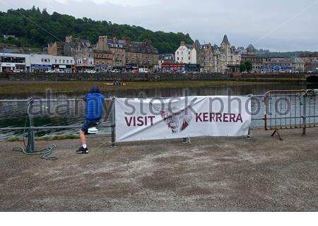 View of Oban harbour and seafront, Scotland Stock Photo