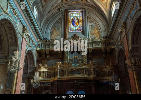 The magnificent organ of Santa Maria della Scala in Trastevere. Rome, Lazio, Italy, Europe Stock Photo