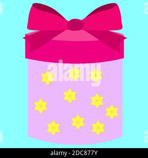 Flat box icon on a blue background. Stock Vector