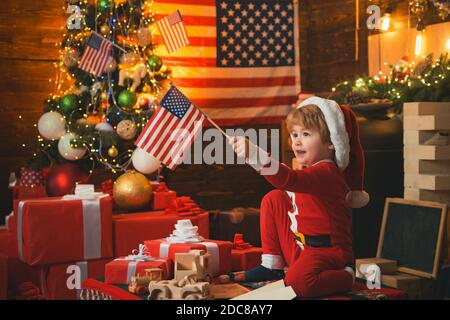 american flag christmas background