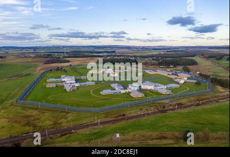 Aerial view of the State Hospital, psychiatric hospital near the village of Carstairs Junction, South Lanarkshire, Scotland. Stock Photo