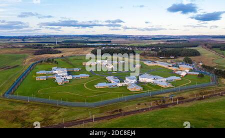 Aerial view of the State Hospital, psychiatric hospital near the village of Carstairs Junction, South Lanarkshire, Scotland. Stock Photo