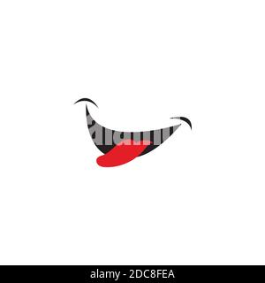 Smile logo in yellow background vector Stock Vector