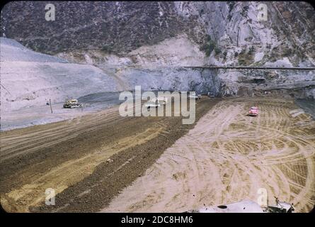 Santa Felicia Dam, 1955-56, Lake Piru, Ventura County Stock Photo