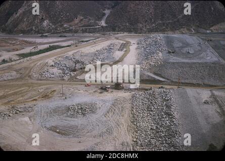 Santa Felicia Dam, 1955-56, Lake Piru, Ventura County Stock Photo