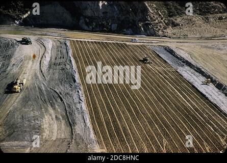 Santa Felicia Dam, 1955-56, Lake Piru, Ventura County Stock Photo