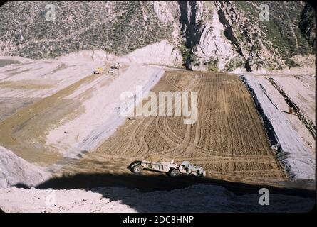 Santa Felicia Dam, 1955-56, Lake Piru, Ventura County Stock Photo