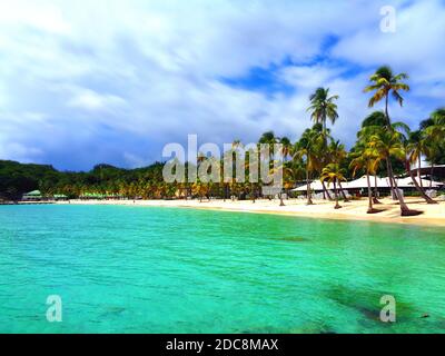 Caravelle Beach in Sainte-Anne, Guadeloupe Stock Photo