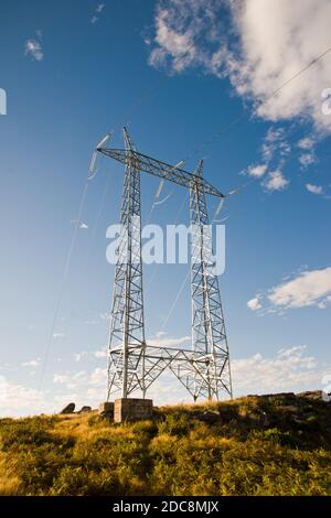 Transmission line field in a transformer station Stock Photo - Alamy