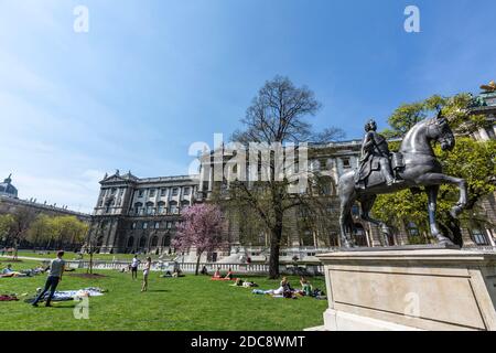 Franz Stephan von Lothringen Statue, Burggarten, Vienna, Austria. Stock Photo