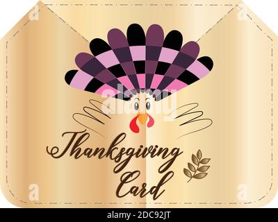 Happy Thanksgiving day card. Vector autumn background with fall leaves ...