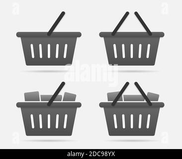 Shopping Basket Icon Vector, Filled Flat Sign, Solid Pictogram Isolated 