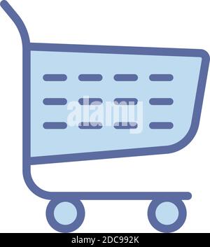 Shopping cart icon or sale buy and shop symbol flat design vector illustration Stock Vector