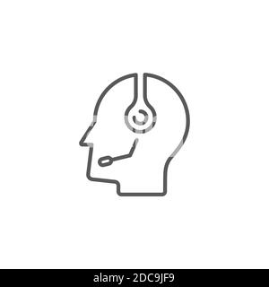 Customer care icon. Customer Retention Patient assistance icon. Service support icon, color, line, outline vector sign, linear style pictogram isolate Stock Vector