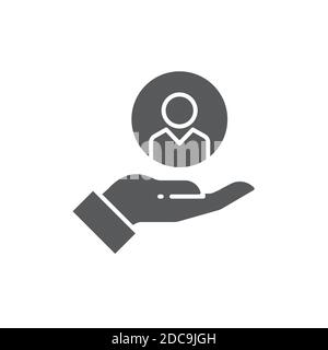 Customer care icon. Customer Retention Patient assistance icon. Service support icon, color, line, outline vector sign, linear style pictogram isolate Stock Vector