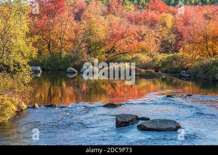 The Millers River in Royalston, Massachusetts as it runs through the Birch Hill Reservation Stock Photo