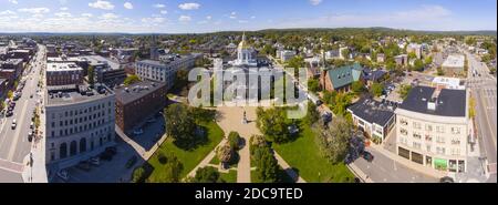New Hampshire State House aerial view, Concord, New Hampshire NH, USA